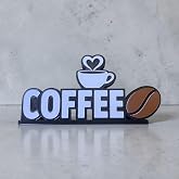 Craftopya Dekoratif Kahve K&ouml;şesi Duvar S&uuml;s&uuml; - Kendinden Yapışkanlı Coffee Yazısı Tabela - Mutfak, Ofis ve Kafe İ&ccedil;in &Ccedil;ivisiz D