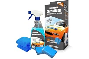 Visbella Clay Bars Auto Detailing Kit, Polishing, Lubricant and Waxing Kit for Car Detailing, Truck, SUV, Car Cleaning and Detailing Kit, with Extra Towel
