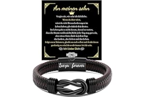 kiimiipa Vatertag Geschenk FüR Papa,Papa Geschenk Geburtstag,Bonus Papa Geschenk,Lederarmband Herren Mit Gravur,Geschenk FüR MäNner,MäNner Schmuck,Bester Papa Geschenke Personalisierte Geschenke