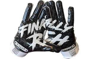 Battle Sports Finally Rich Adult Youth Football Gloves - Black, XXL, Black/White