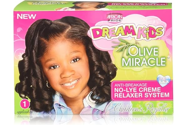 African Pride Kit Défrisant Cheveux Épais pour Enfants