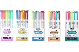 Zebra Mildliner-Surligneurs 25 couleurs (comprend les ensembles WKT7-N-5C et WKT7-5C-HC)