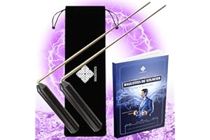 MAJESTIC'S Baguettes de sourcier modèle PRESTIGE + Livre A5 en FRANÇAIS + Sac de transport : Coffret/Pack de Sourcier idéal pour débuter