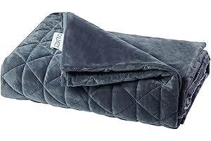 ‎CALMZY Calmzy Fleece Bettbezug für Gewichtsdecke 150x200cm - Bezug für Schwere Decke für erholsamen Schlaf & schnelles Einschlafen - Therapiedecke für Erwachsene – Weighted Blanket - Dunkelgrau