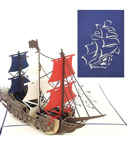 Carte Anniversaire 40 Ans Carte D'anniversaire Avec Voilier Pop-up 3D,yacht Carte Anniversaire Femme