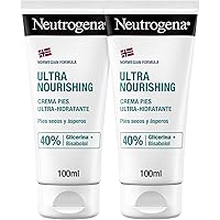 Neutrogena Fórmula Noruega Crema de Pies Ultra Hidratante (pack de 2 x 100 ml), crema para pies secos y ásperos, crema hidrat