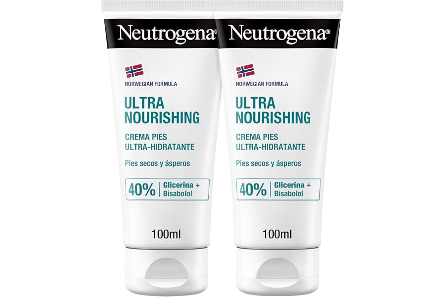 Neutrogena Fórmula Noruega Crema Pies Ultra Hidratante (pack de 2 x 100 ml), crema pies secos y agrietados, crema hidratante 