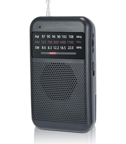 Mini Radio Portable AM/FM - Réception Excellente Avec Antenne Rétractable, Alimentation Piles AA