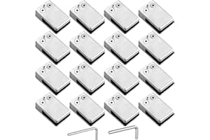 Proster 16pz Supporto per Vetro in Acciaio Inox Morsetti Ferma Vetro 11-12mm Forma Quadrata con 2 Chiavi Esagonali per Corrimano Scale Balaustra