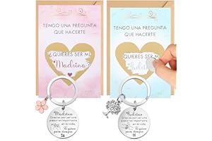 Nezyo Regalo para Madrina y Padrino Llavero Quiere Ser Mi Madrina y Padrino Tarjetas Quieres Gracias por Ser una Pieza Tan Importante Tarjetas Anuncio Embarazo Comunión