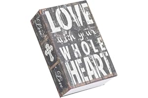 Tangxi Book Safe with Combination Lock,Diversion Book Safe Secret Hidden Book with Safe Inside,Security Lock Boxes Locker for Storing Money,Jewelry