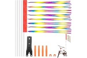 Lets Joy Fanion de Vélo, Drapeau De Vélo pour Enfant, Drapeau Vélo pour vélo d'enfant, Drapeau de Sécurité avec Support de Montage de Vélo, Réglable Fanion de Vélo pour Vélo Scooter Camions