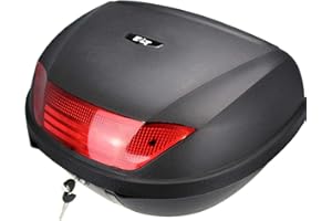 JUSTSWAGDDEEFF TANGDIAABBCC Honbeanify Bolt Motorcycle Top Box 52L Universal Motorbike Scooter Back Rear Helmet Luggage Storage Case Reflector Bike Tail Box