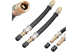 Lvjkes Ventilverlängerung autoventil, Autoventil verlängerung, Auto-Luftpumpenanschluss Auto-Vakuumreifen-Gummiventil-Verlängerungsrohr Fahrrad-Aufblas-Verlängerungsrohr 120mm (2 Stücke)