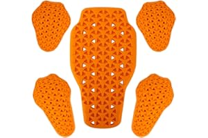 PSLER CE-1 Protecciones Moto,Protector Espalda Moto,CE2 Protección para Los Hombros y Protección para Los Codos,5 Piezas Alta Seguridad Insertos Amortiguadores para Chaquetas de Motocicleta