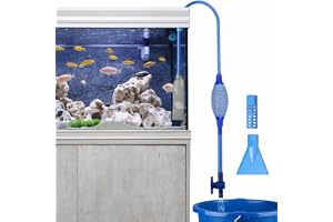 AMERTEER Fish Tank Water Changer Vacuum Siphon Kit, Aquarium cleaner Kit, 3 in 1 Aquarium Siphon Gravel Cleaner Pump Sand Cleaner For Drain And Replace Water, Manual Vacuum Water Changer