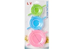 HK ONLINE HK Home 3 Coloured Dumpling Molds for Dough Press, Meat Pie and Samosa Sealer