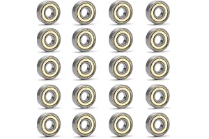 YIXISI 20 ST 608 ZZ Kullager, 608zz Skateboardlager, ABEC-7 Metall Dubbelskärmad Miniatyrspårkullager (8 × 22 × 7 mm) för 3D