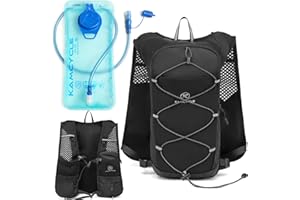 KAMCYCLE Running Hydration Vest Breathable,Hydration Backpack Water Backpack, Lightweight Phone Holder Running Vest ,Reflective Hi Vis for Women & Men