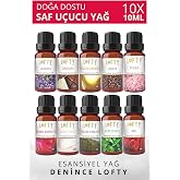 LOFTY 10'lu Set U&ccedil;ucu Yağ Buhurdanlık Esansı Oda Kokusu Esansiyel Yağ Buhur Yağı 10ML