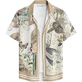 BULLMER Trendy Regular Fit Printed Half Sleeve Shirt for Men