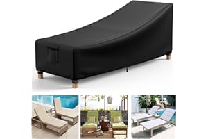 YTWKAFA Funda para tumbona de jardín, impermeable, resistente, 600D, Oxford 600D, impermeable, resistente al viento, cubierta para tumbona, tumbona (200 x 75 x 40/70 cm)