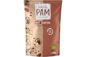 ‎NATURALLY PAM BY PAMELA REIF Naturally Pam Nut Clusters | Nut Snacks In Small Bags | Crunchy Cocoa - 1 x 90g