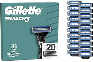‎GILLETTE Gillette Mach3 Rasierklingen für Männer, 20 ORIGINAL Gillette Ersatzklingen, Klingen für Herren mit Gleitstreifen für ein sanftes Gleiten und Klingenbeschichtung
