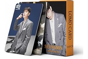 YUTO Stray Kids Photocards 55 PCS Stray Kids Album Photo Cards Stray Kids Kpop Gift Lomo Cards Merch for Boys and Girls (Seungmin)