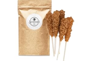 SIVIFOOD SPIRIT - OF - ORIENT SIVIFOOD Bastoncini di zucchero cannella con cannella Confezione da 10 - Caramelle dorate su bastoncino per tè Cannella Zucchero su bastoncino Caffè Bastoncini di zucchero da regalare