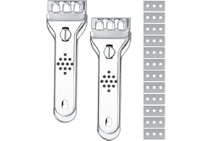 XIANGJUNLY Skrobak do płyt ceramicznych z 10 wymiennymi ostrzami, skrobak do szkła z podwójnym ostrzem, skrobak do czyszczenia płyt ceramicznych, płyt indukcyjnych, płyt szklano-ceramicznych, piekarników