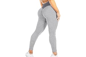 RIOJOY Scrunch Butt Gym Leggings Women 3D Mesh Knitted Bubble Textured Anti-Cellulite Gym Leggings High Waist