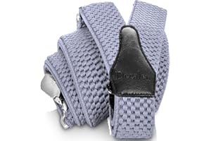 Decalen Bretelles Homme Larges Réglable Élastique Extra Fort 3 Clips en forme Y