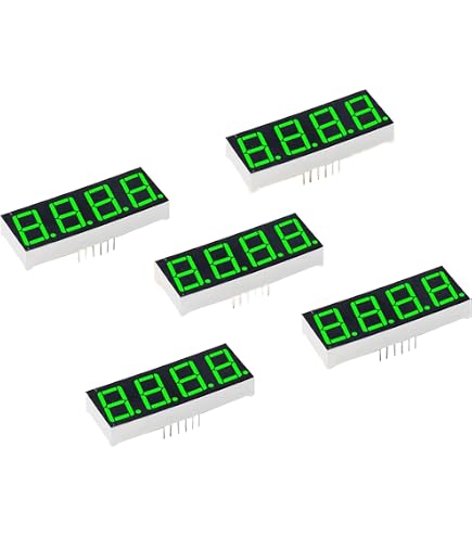 まるページ 4-Digit 7-Segment LED Display Module, TM1637 Digital Clock Display