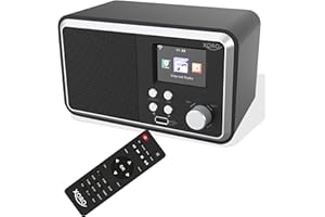 Digitales WLAN Internet Radio XORO DAB 300 IR mit 2.4“ Zoll Farbdisplay, Podcast, Bluetooth 5.2, FM/DAB+, Wecker, Schwarz