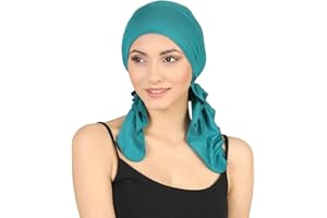 DERESINA HEADWEAR Deresina Bandana Pré-Noué en Coton et en Bambou pour la Perte de Cheveux, la Chimiothérapie