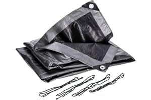 ‎TALK-POINT Abdeckplane 6m x 6m Gewebeplane Professional Line 140g/m² mit Ösen (50cm Abstand) – wasserdicht, reißfest, UV-stabilisiert, abwaschbar - Schutzplane Abdeckfolie Poolplane Holzplane Gartenmöbel Auto