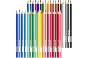 WISYOK Crayon de Couleur, 36 Couleurs Vives, Crayon de Coloriage Hexagonal, Crayon de Couleur Ergonomique, Crayon Papeterie Indispensable, Ideal pour Enfants, Adultes et Artistes - 12 Unité