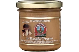 Ghiotto, Galfrè Antipasti d'Italia, Crema di Funghi Porcini, Ideale per Condire Pasta, Crostini e Aperitivi, Senza Glutine, Confezione da 140g