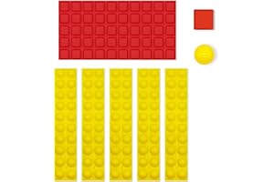 BLEWAY Bump Dots for Visually Impaired 150 Pcs Combo Pack(Yellow and Red) - Low Vision Aids Braille Stickers Raised Tactile Dots for Elderly, Blind