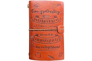 ‎OMNIQI OMNIQI Teacher Gift, Gift Teacher Primary School, Thank You Teacher Farewell Gift Ideas, Gift for Teachers Christmas, Leather Notebook Farewell Gift Teacher