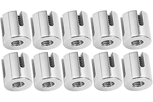 AUSLA Serre-câbles Croisés, 10 Pièces, en Acier Inoxydable, pour Système de Treillis Métallique Mural (M8 3mm)