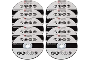 GRIZZLY TOOLS Parkside 297696 Lot de 10 disques à tronçonner de rechange pour meuleuse d'angle Parkside PWSA 12 Li A1 LIDL IAN