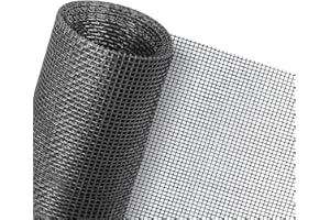 Flintronic Fliegengitter Fenster, Flammhemmendes Fiberglas Fliegengitter 130 x 150 cm, Schneidbar Insektenschutz Moskitonetz, DIY Insektengitter ohne Bohren für Fenstern Türen (Schwarz)