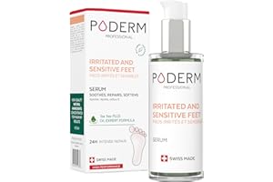 ‎PODERM PODERM - OLEJ SERUM DO STÓP TEA TREE - Naprawia i łagodzi podrażnienia, swędzenie, łuszczenie się skóry - Po grzybicy, łuszczycy, egzema - Pielęgnacja stóp - Swiss Made