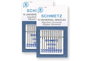 20 Schmetz Universal Sewing Machine Needles - Assorted Sizes - 2 Cards
