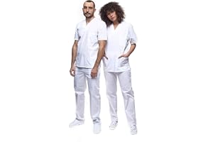 MAZALAT WORK WEAR Mazalat - Set Unisex per Uniforme Medica, con Casacca e Pantaloni, Set di Strofinacci Medici, Abbigliamento da Lavoro