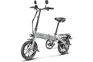 SAMEBIKE 14" YINYU14 Electric Bike, 7.8AH Removable Battery 60KM Range(PAS) &15.5MPH Top Speed, 36V250W Motor Folding E-Bike,Commuter Electric Bicycle for Adults