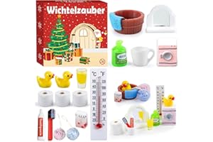Wichtel Zubehör8 Miniatur Deko, Wichtel Set Weihnachten Komplett Miniatur ZubehöR Szene， Ausstattung Von PuppenhäUsern, Miniaturlandschaften Und Kreative Weihnachten Dekorationen
