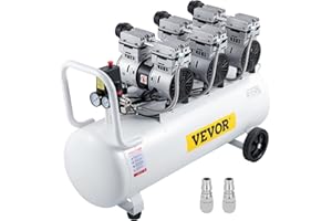 VEVOR Compressore d'Aria Senza Olio Ultra Silenzioso da 22 Galloni, Compressore Silenziato, Compressore d'Aria 2200 W, Rumorosità meno 58 dB, Compressore d'aria Portatile Senza Olio